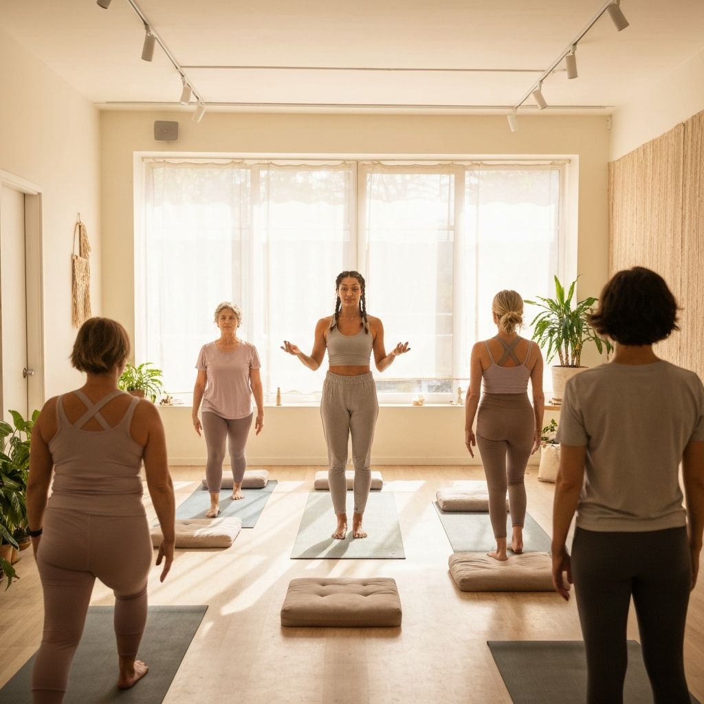 Comfortable yoga practice environment